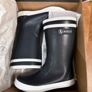 Aigle kids unisex Black and White Lolly Pop Boots